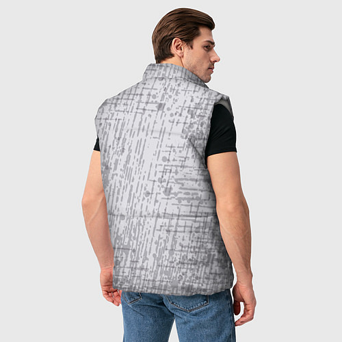 Мужской жилет Равнодушие на сером фоне / 3D-Светло-серый – фото 4