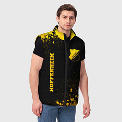 Мужской жилет Hoffenheim - gold gradient вертикально, цвет: 3D-черный — фото 2