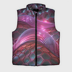 Мужской жилет Волны и гексагон сетка, цвет: 3D-светло-серый