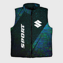 Мужской жилет Suzuki sport glitch blue, цвет: 3D-черный