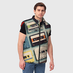Мужской жилет Ретро аудио кассеты, цвет: 3D-красный — фото 2