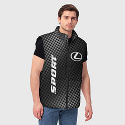 Мужской жилет Lexus sport carbon, цвет: 3D-черный — фото 2