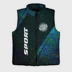 Мужской жилет Chrysler sport glitch blue, цвет: 3D-черный