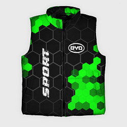 Мужской жилет BYD green sport hexagon, цвет: 3D-черный