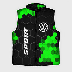 Мужской жилет Volkswagen green sport hexagon, цвет: 3D-черный