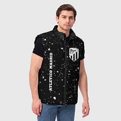 Мужской жилет Atletico Madrid sport на темном фоне вертикально, цвет: 3D-черный — фото 2