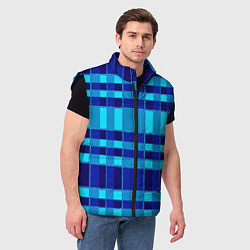 Мужской жилет Полосный паттерн, цвет: 3D-черный — фото 2