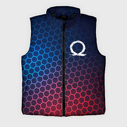 Мужской жилет God of War неоновые соты, цвет: 3D-черный