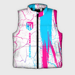 Мужской жилет Atletico Madrid neon gradient style по-вертикали, цвет: 3D-черный