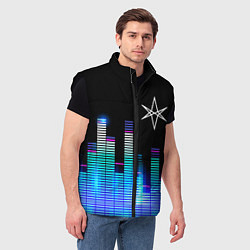 Мужской жилет Bring Me the Horizon эквалайзер, цвет: 3D-черный — фото 2
