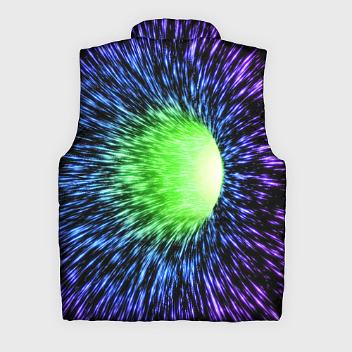 Мужской жилет Червоточина - градиентные лучи со свечением / 3D-Светло-серый – фото 2