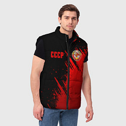 Мужской жилет СССР - черно-красный, цвет: 3D-черный — фото 2