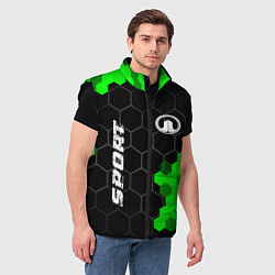 Мужской жилет Great Wall green sport hexagon, цвет: 3D-черный — фото 2