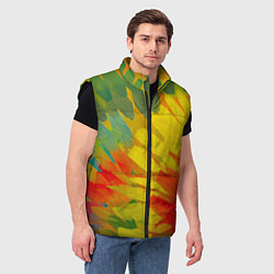 Мужской жилет Абстракция цветение акрил, цвет: 3D-черный — фото 2