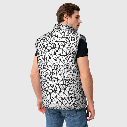 Мужской жилет Абстрактный узор из звезд / 3D-Светло-серый – фото 4