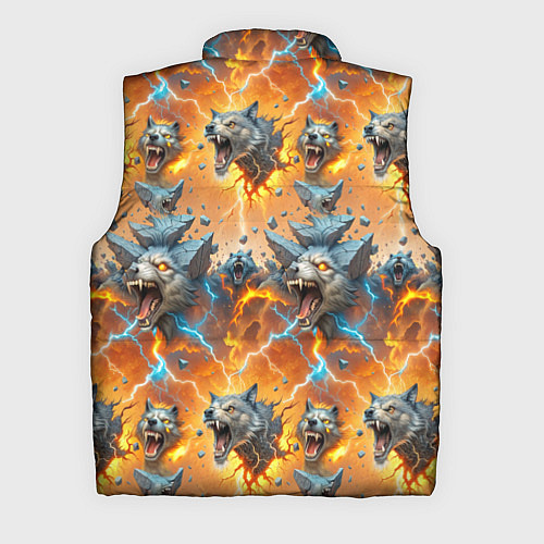 Мужской жилет Волки и камни / 3D-Красный – фото 2
