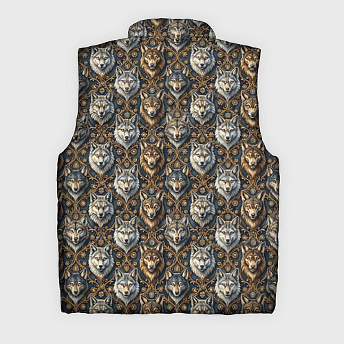 Мужской жилет Волки паттерн / 3D-Красный – фото 2