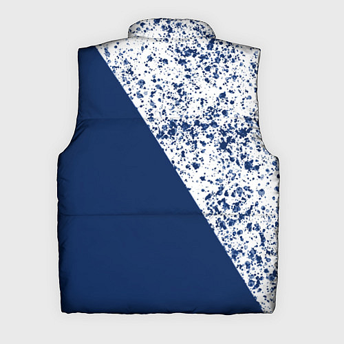 Мужской жилет Сине-белый пополам / 3D-Светло-серый – фото 2