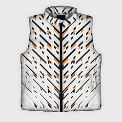 Мужской жилет Чёрные и жёлтые полосы на белом фоне