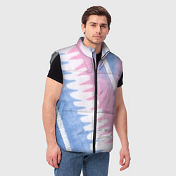 Мужской жилет Полоски в стиле тай дай, цвет: 3D-светло-серый — фото 2