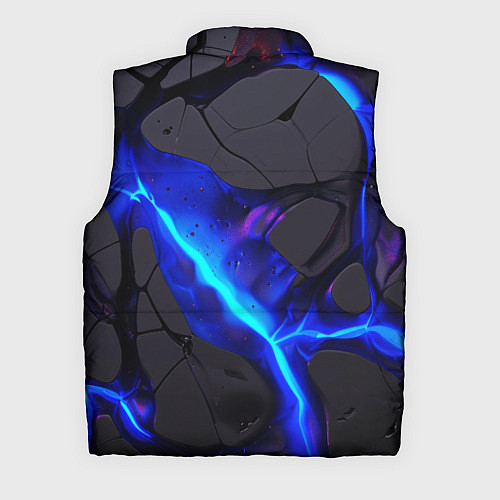 Мужской жилет Темный синий неон из разлома плит / 3D-Красный – фото 2