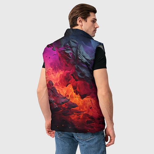 Мужской жилет Яркий абстрактный путь / 3D-Светло-серый – фото 4
