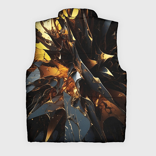 Мужской жилет Раскол черных плит и янтаря / 3D-Светло-серый – фото 2