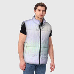Мужской жилет Бледный сиреневый тай-дай, цвет: 3D-светло-серый — фото 2
