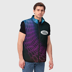Мужской жилет Land Rover neon hexagon, цвет: 3D-черный — фото 2