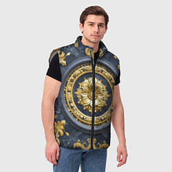 Мужской жилет Объемные золотые классические узоры, цвет: 3D-светло-серый — фото 2