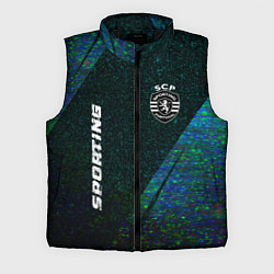 Мужской жилет Sporting glitch blue, цвет: 3D-черный