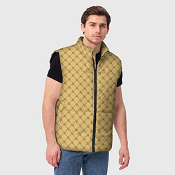 Мужской жилет Паттерн серп и молот luxury, цвет: 3D-черный — фото 2