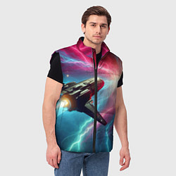 Мужской жилет Полёт к далёкой звезде - нейросеть, цвет: 3D-черный — фото 2