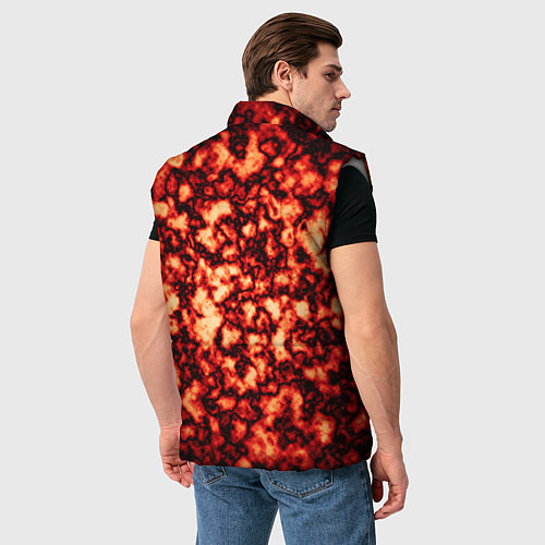 Мужской жилет Узор огня / 3D-Светло-серый – фото 4