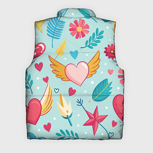Мужской жилет Сердечко с крылышками / 3D-Светло-серый – фото 2