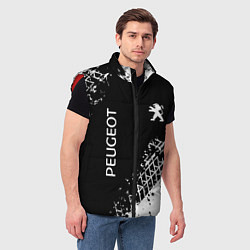 Мужской жилет Пежо: следы от шин, цвет: 3D-красный — фото 2