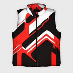 Мужской жилет Бело-красные линии на чёрном фоне