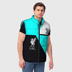 Мужской жилет Juventus x Liverpool geometry, цвет: 3D-светло-серый — фото 2