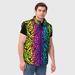 Мужской жилет Абстрактный узор с геометрической концепцией, цвет: 3D-красный — фото 2