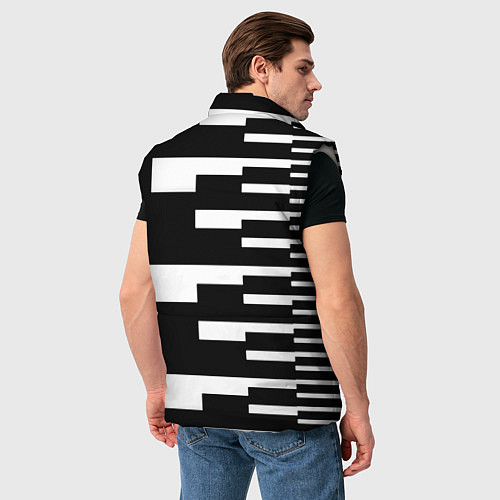 Мужской жилет Россия геометрия / 3D-Светло-серый – фото 4