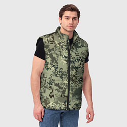 Мужской жилет Оливковый хаки паттерн, цвет: 3D-черный — фото 2