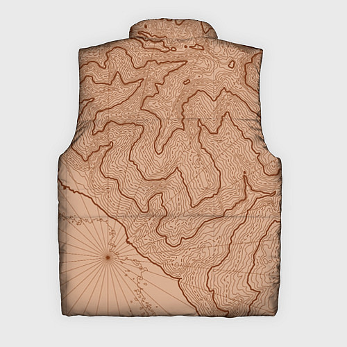 Мужской жилет Старая карта неизвестного мира / 3D-Красный – фото 2