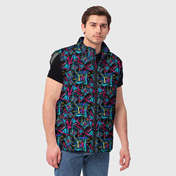 Мужской жилет Абстрактный орнамент с концепцией, цвет: 3D-светло-серый — фото 2