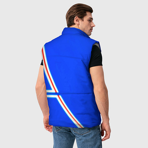Мужской жилет Россия спорт текстура / 3D-Светло-серый – фото 4
