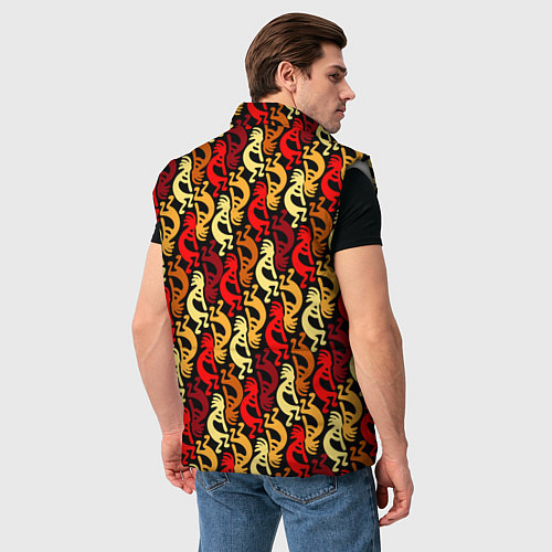 Мужской жилет Кокопелли - паттерн / 3D-Светло-серый – фото 4