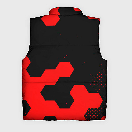 Мужской жилет Герб РФ спортивный стиль соты / 3D-Красный – фото 2