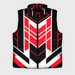 Мужской жилет Red and white lines on a black background