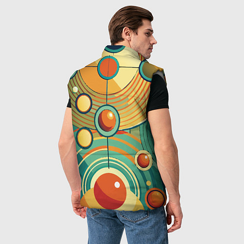 Мужской жилет Схема центра вселенной / 3D-Светло-серый – фото 4