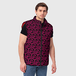 Мужской жилет Linkin park pink logo, цвет: 3D-красный — фото 2
