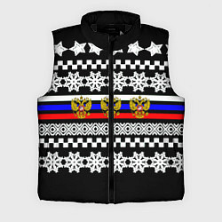 Мужской жилет Rusiia winter pattern, цвет: 3D-черный